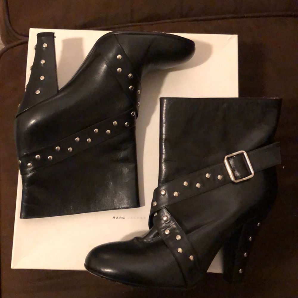 Marc Jacobs Studded Black Ankle Boots